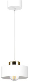 Luster na lanku IGNIA 1xE27/60W/230V biela/zlatá