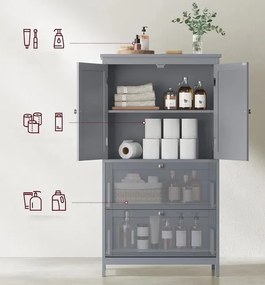 Kúpeľňová skrinka Vasagle Swede 110 cm sivá
