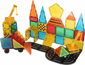 KIK 3D magnetické stavebné kocky, sada 90 dielov