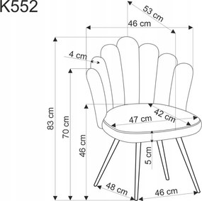 Jedálenské kreslo K552 béžové