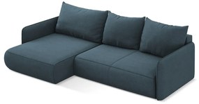 Modrá rozkladacia/s úložným priestorom rohová pohovka (ľavý roh) Nanea – Makamii