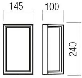 Redo 90533 - LED Vonkajšie nástenné svietidlo QUADRIS LED/12W/230V IP54 antracit