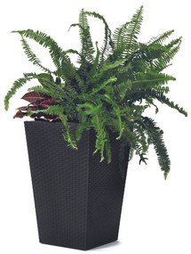 Ketter Obal na kvetináč Rattan Planter antracit, 23,6 l, 29 x 44 x 29 cm