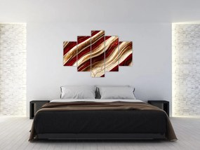 Obraz - Zlato - biela textúra (150x105 cm)
