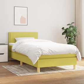 Boxspring posteľ s matracom zelená 100x200 cm látka 3140520