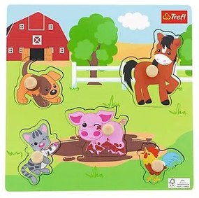 Drevená hračka - Puzzle mini - Farma