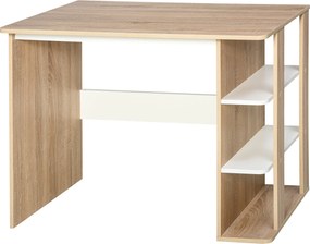 HOMCOM 2-v-1 stôl s 3-level policami a veľkým úložným priestorom 100x55x74 cm | Aosom