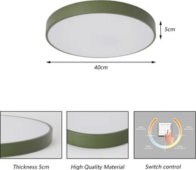 Brilagi - LED stropné svietidlo POOL LED/48W/230V 3000/4000/6000K 40 cm zelené