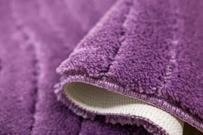 Kúpeľňový koberček Sara fialový, vlny