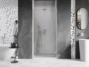 Mexen, Mexen Lunar-B otočné pravé sprchové dvere 95 cm, transparentné, brúsený nikel - 832-095-000-97-00-P