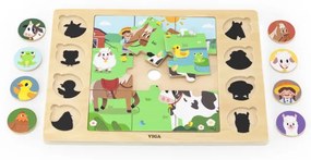 Puzzle na podložke Viga 44741 farma