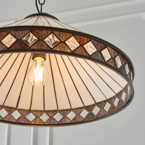 Endon 64147 - Závesný luster na reťazi Tiffany FARGO 1xE27/60W/230V priemer 50 cm