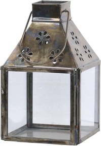 Chic Antique Kovový lampáš Floral Pattern