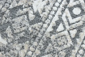 Koberec Štrukturálny SOLE D3732 Aztécky, diamanty sivo / béžový