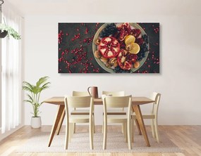 Obraz zmes s granátovým jablkom - 120x60