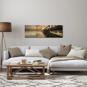 Obraz móla (s hodinami) (90x30 cm)