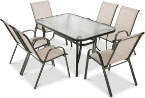 Záhradný kovový nábytok BISTRO – béžový