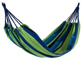 Záhradná hojdacia sieť, 180 x 150 cm | modro-zelená