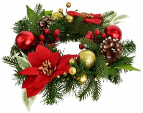 Vianočný svietiaci veniec Florencia, 30 cm, 10 LED