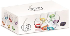 Crystalex Farebné tancujúce poháre mini CRAZY 60 ml, 6 ks