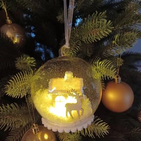 DECOLED Svetelná guľa, 10 cm d.p.m., teplá biela