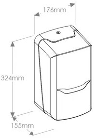 Zásobník na papierové uteráky v rolkách Merida Hygiene Control Flexi, biela
