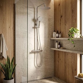 Rea Lungo, sprchový set s termostatom, chrómová, Rea-P6735