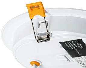 Sada 6 zapustených bodových svetiel biela 14,5 cm vrátane LED nastaviteľných v Kelvinoch s prepínačom Dip - Stephanie