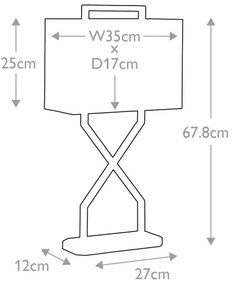 Elstead CROSS-TL - Stolná lampa CROSS 1xE27/60W/230V zlatá/modrá