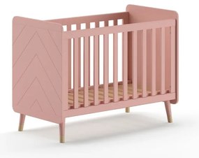 Ružová postieľka z borovicového dreva 60x120 cm BILLY – Vipack