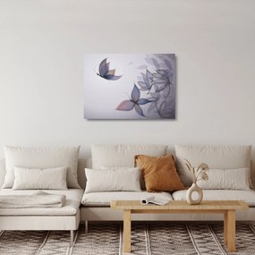 Sklenený obraz - Kreslené motýle (70x50 cm)