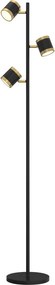 Wofi 3003-304S -LED Stmievateľná stojacia lampa TOULOUSE 3xLED/7W/230V čierna/zlatá