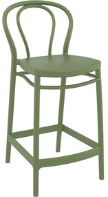 VICTOR BAR 65 záhradná barová stolička olive green