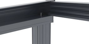 Hliníková pergola BestBerg PZ-9A / 9 m² / antracit/sivá