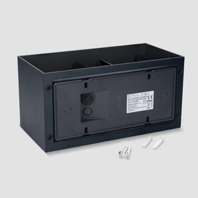 Brilagi - LED Vonkajšie nástenné svietidlo DOUBLE CUBE LED/12W/230V čierna IP65