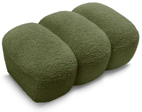 Zelená podnožka z textílie buklé Hippolyte – Bobochic Paris