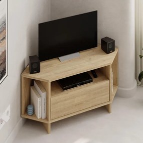 Rohový TV stolík Houseland Viva dub zafírový