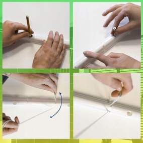 Erga Erga, stropný vešiak na sušenie bielizne 5x200 cm, biela, ERG-SEP-10SUSSUF5PP20