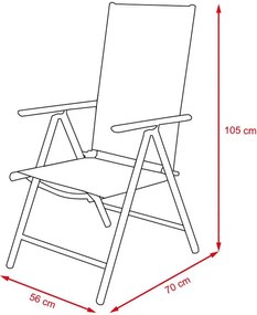 Set záhradného nábytku 8-dielny Avenberg HARMONY čierno-sivá