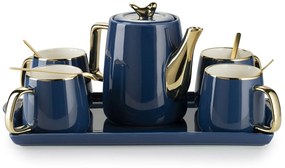 Čajový/kávový set Noah Navy Gold