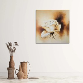 Gario Obraz na plátne Ako ručne maľovaná biela ruža Rozmery: 30 x 30 cm