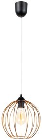 Luster na lanku MATT 1xE27/60W/230V čierna/medená