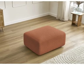 Oranžová podnožka z textílie bouclé Tina – Bobochic Paris