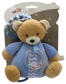 Medvedík s hracou skrinkou 18cm, modrý