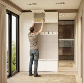 Předsíňová stěna Haga 1Sz2W 150 cm bílá