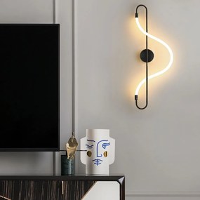 Toolight Toolight, LED nástenné svietidlo Long Black APP857-W, čierna-biela, OSW-04032