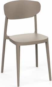 Svetlohnedá plastová záhradná stolička Mare – Rojaplast