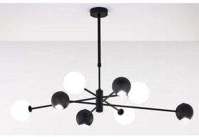 Jupiter 1998 - Luster na tyči MOKA 4xGU10/10W/230V + 4xG9/10W/230V čierna/biela