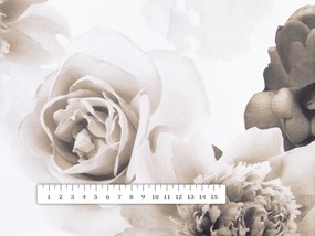 Biante Dekoračná obliečka na vankúš PM-016 Veľké hnedé kvety 30 x 50 cm