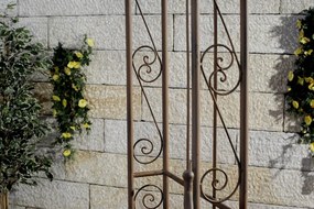 Oblúk na ruže Sima s bránkou - Hnedá antik